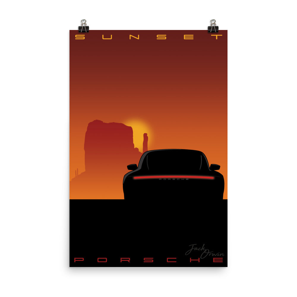 Sunset in the Desert Poster