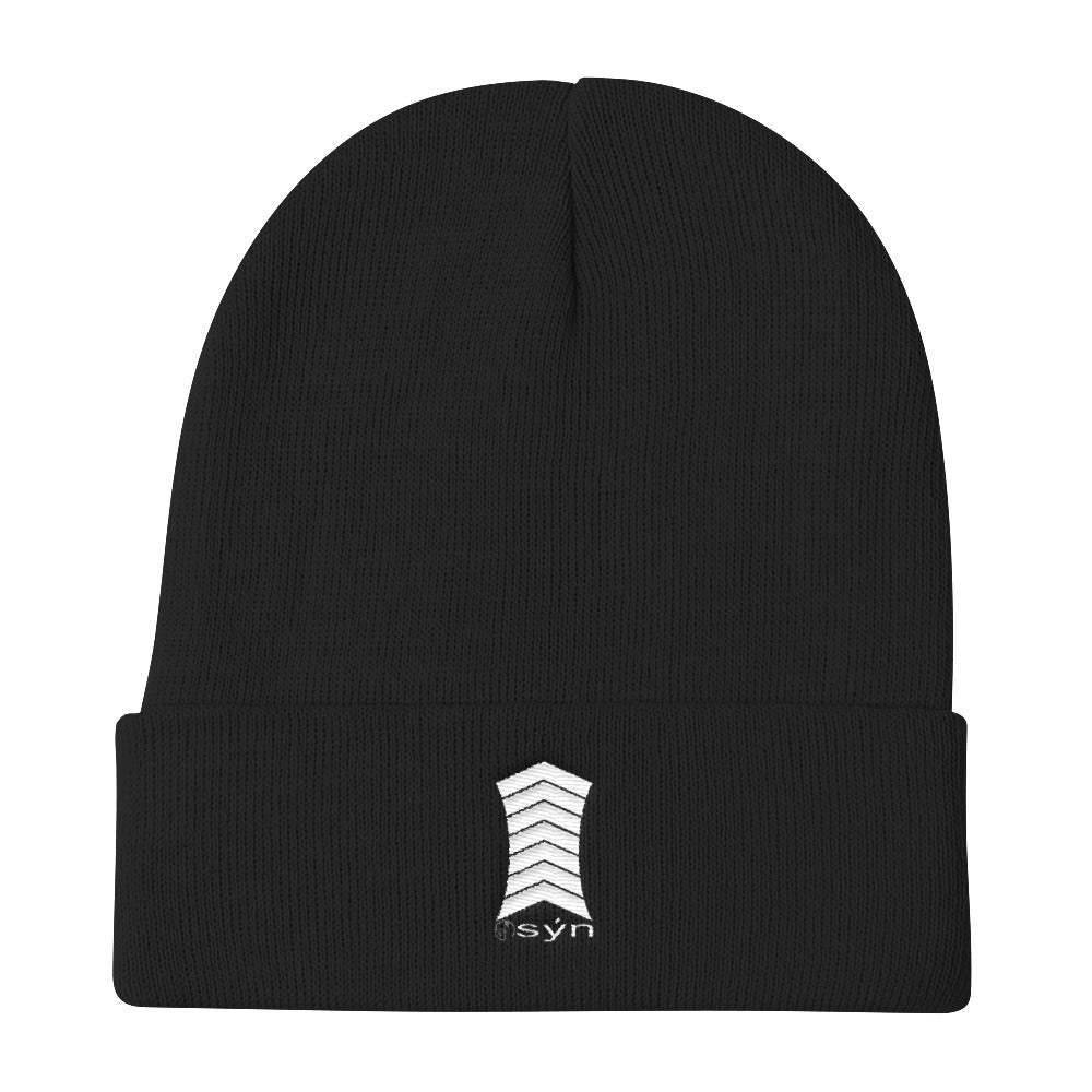 White SynSpine Knit Beanie
