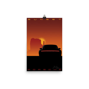 Sunset in the Desert Poster