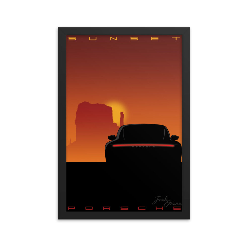 Sunset in the Desert Framed poster